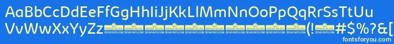 KabrioAbarthBookTrial Font – Yellow Fonts on Blue Background