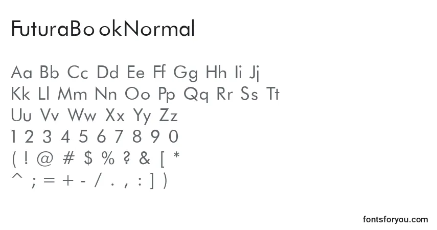 Czcionka FuturaBookNormal – alfabet, cyfry, specjalne znaki