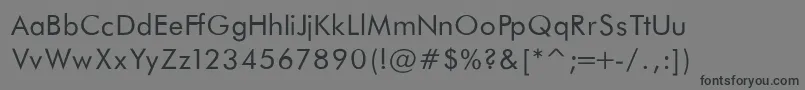 フォントFuturaBookNormal – 黒い文字の灰色の背景