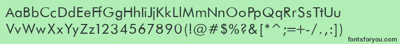 Шрифт FuturaBookNormal – чёрные шрифты на зелёном фоне