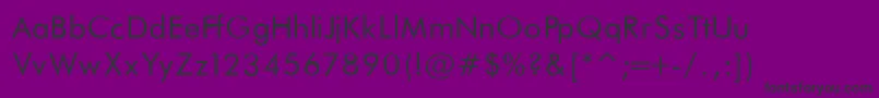 フォントFuturaBookNormal – 紫の背景に黒い文字