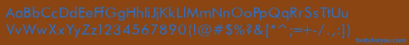 Czcionka FuturaBookNormal – niebieskie czcionki na brązowym tle