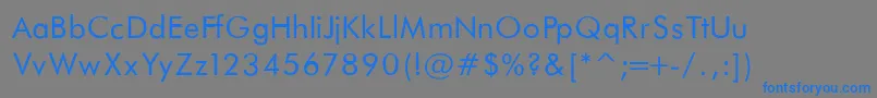 FuturaBookNormal-fontti – siniset fontit harmaalla taustalla