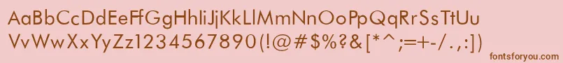 Шрифт FuturaBookNormal – коричневые шрифты на розовом фоне