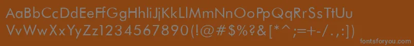 Шрифт FuturaBookNormal – серые шрифты на коричневом фоне