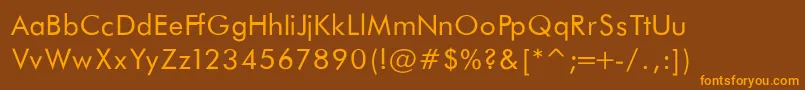 Шрифт FuturaBookNormal – оранжевые шрифты на коричневом фоне