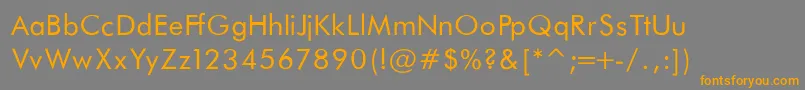 フォントFuturaBookNormal – オレンジの文字は灰色の背景にあります。