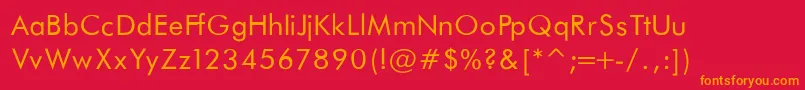 Czcionka FuturaBookNormal – pomarańczowe czcionki na czerwonym tle