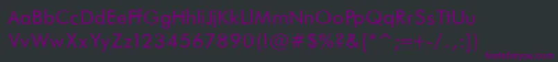 Шрифт FuturaBookNormal – фиолетовые шрифты на чёрном фоне