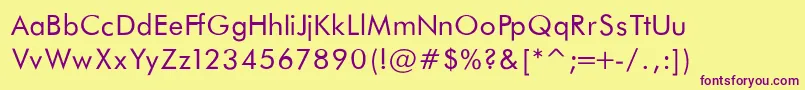 Шрифт FuturaBookNormal – фиолетовые шрифты на жёлтом фоне
