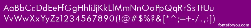 Шрифт FuturaBookNormal – белые шрифты на фиолетовом фоне