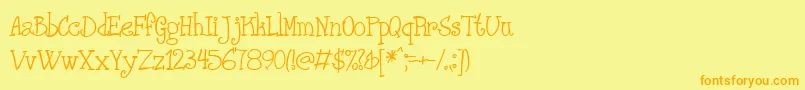 Phank Font – Orange Fonts on Yellow Background