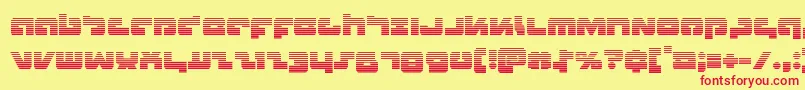 Boomstickgrad Font – Red Fonts on Yellow Background