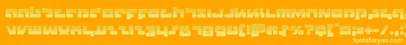 Boomstickgrad Font – Yellow Fonts on Orange Background