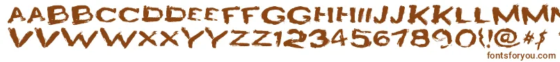 Fonte HeyroFun – fontes marrons em um fundo branco