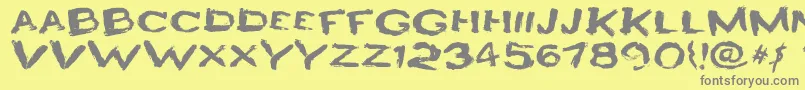 HeyroFun Font – Gray Fonts on Yellow Background