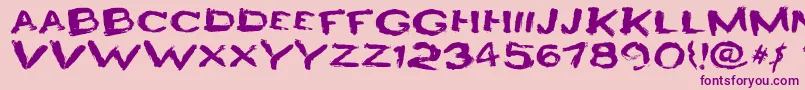 Police HeyroFun – polices violettes sur fond rose