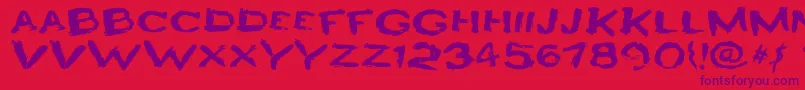 HeyroFun Font – Purple Fonts on Red Background