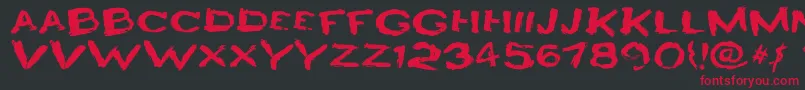 HeyroFun Font – Red Fonts on Black Background