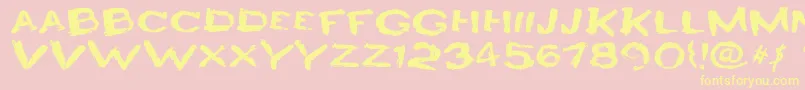 fuente HeyroFun – Fuentes Amarillas Sobre Fondo Rosa