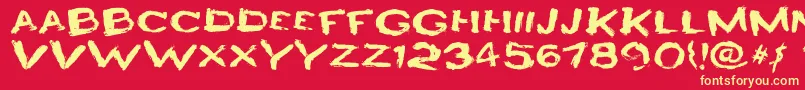 HeyroFun Font – Yellow Fonts on Red Background