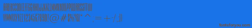 EmpireBt Font – Brown Fonts on Blue Background