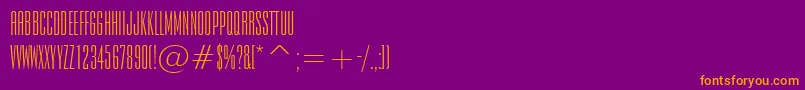 EmpireBt Font – Orange Fonts on Purple Background