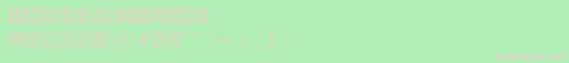フォントEmpireBt – 緑の背景にピンクのフォント