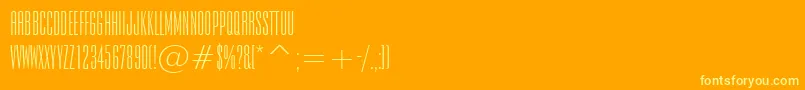 EmpireBt Font – Yellow Fonts on Orange Background