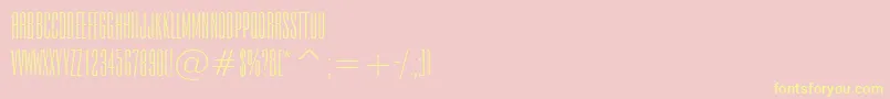 EmpireBt Font – Yellow Fonts on Pink Background