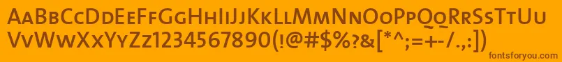ThemixsemiboldCaps Font – Brown Fonts on Orange Background