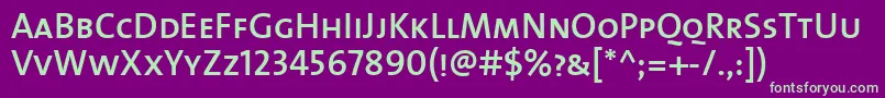 ThemixsemiboldCaps-fontti – vihreät fontit violetilla taustalla