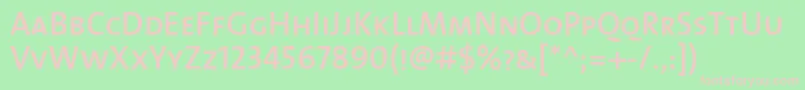 ThemixsemiboldCaps Font – Pink Fonts on Green Background