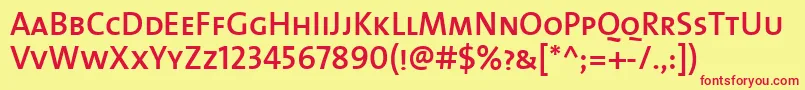 ThemixsemiboldCaps Font – Red Fonts on Yellow Background