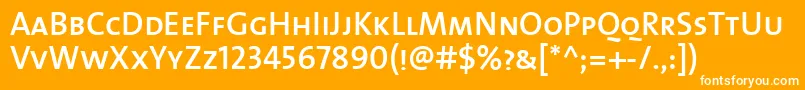 ThemixsemiboldCaps Font – White Fonts on Orange Background