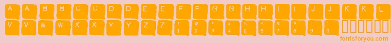 SkanheadLite Font – Orange Fonts on Pink Background