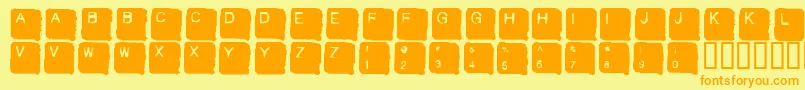 SkanheadLite Font – Orange Fonts on Yellow Background