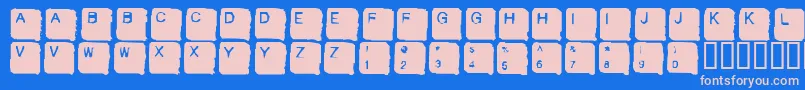 SkanheadLite Font – Pink Fonts on Blue Background