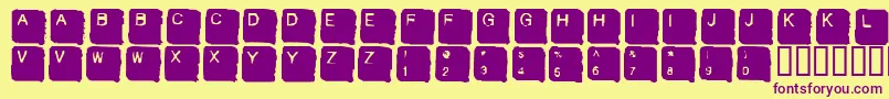 SkanheadLite Font – Purple Fonts on Yellow Background