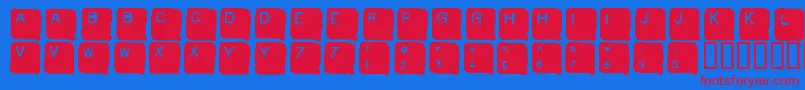 SkanheadLite Font – Red Fonts on Blue Background