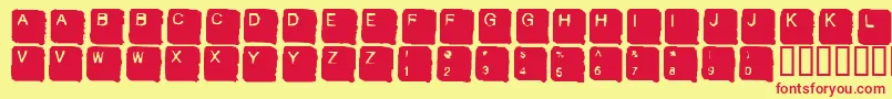 SkanheadLite Font – Red Fonts on Yellow Background