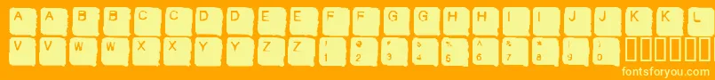 SkanheadLite Font – Yellow Fonts on Orange Background