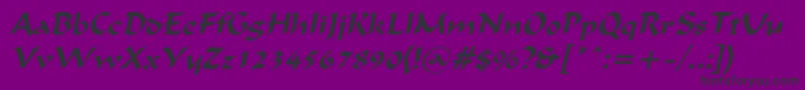 IgnaciousItalic Font – Black Fonts on Purple Background