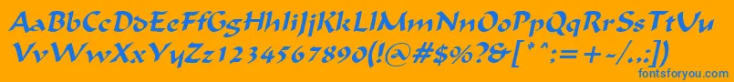 IgnaciousItalic Font – Blue Fonts on Orange Background