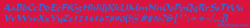 IgnaciousItalic Font – Blue Fonts on Red Background