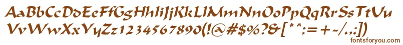 IgnaciousItalic-Schriftart – Braune Schriften