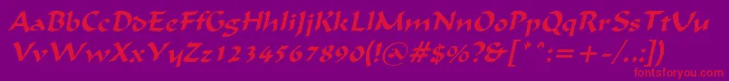 fuente IgnaciousItalic – Fuentes Rojas Sobre Fondo Morado