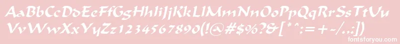 IgnaciousItalic Font – White Fonts on Pink Background