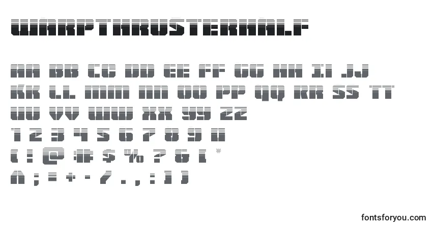 Warpthrusterhalfフォント–アルファベット、数字、特殊文字