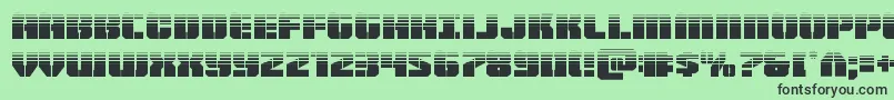 Warpthrusterhalf Font – Black Fonts on Green Background